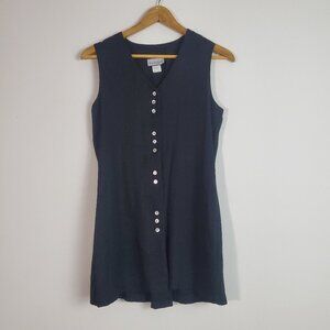 Women's 90s Vintage Top Black 5/6 Sleeveless Goth Grunge Business Casual